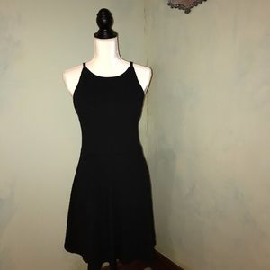 Topshop Open Back Ribbed Black Dress 👗